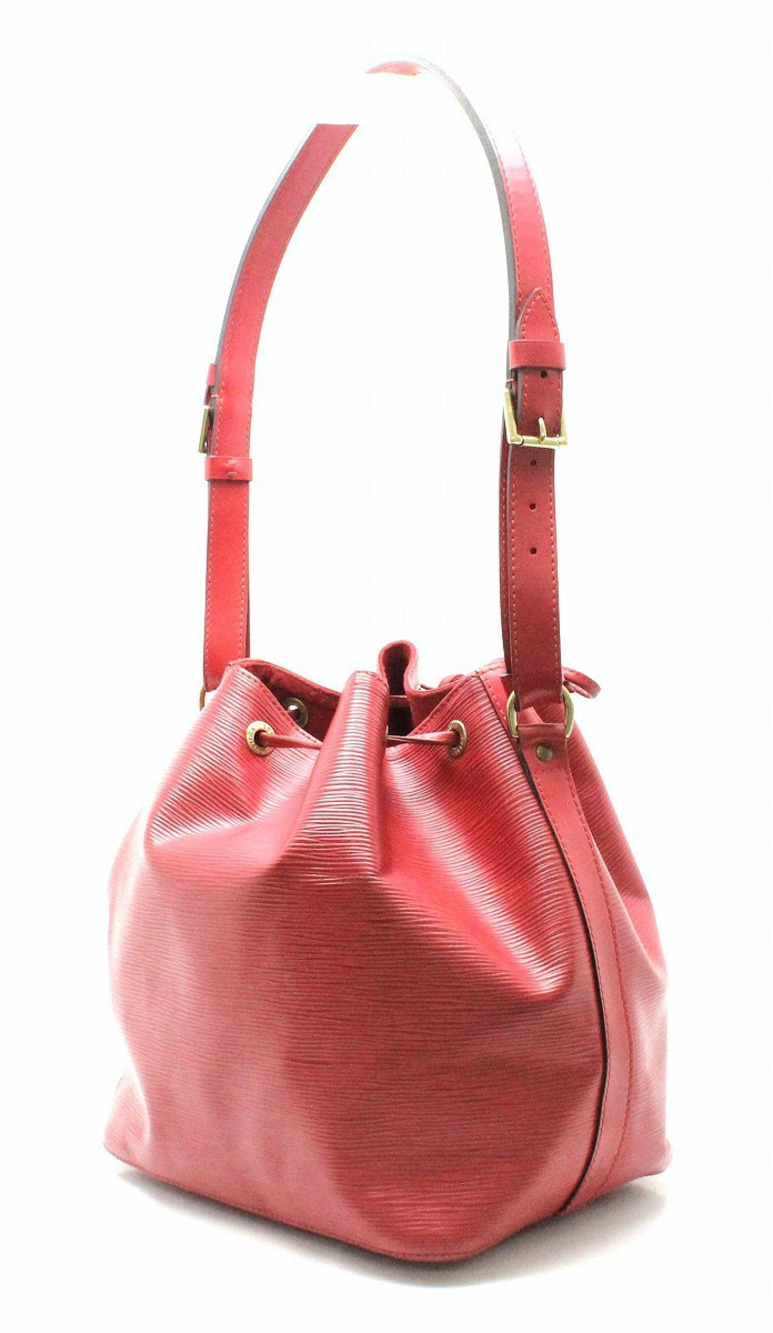 Louis Vuitton Red Bag Epi Shoulder Noe Castilian Leather Hobo